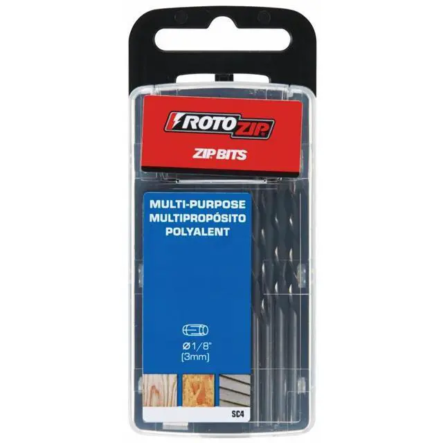 Alt view image 3 of 3 - BOSCH Roto Zip SC4 1/8-Inch Zip Bit for Wood and Plastic, 4-Pack