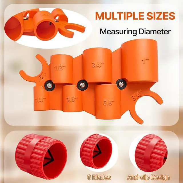 Alt view image 2 of 7 - Pipe Deburring Tool Kit, 1/4'' to 1'' Adjustable, Inner/Outer Reamer for PVC, PPR, Brass, CPVC, PE-RT, Aluminum Tubing, Perfect for Precise Chamfering and Smoothing