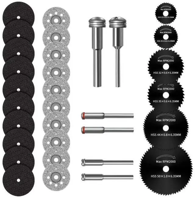 Main image of Cutting Discs for Dremel Rotary Tool, 3 Different Saw Blades to Meet Your Different Needs, Cutting Wheel Set Can Cutting Wood/Metal/Plastic/Glass/Stone and Make DIY Craft
