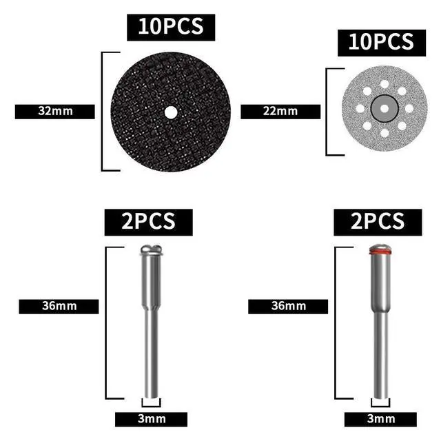 Alt view image 6 of 6 - Cutting Discs for Dremel Rotary Tool, 3 Different Saw Blades to Meet Your Different Needs, Cutting Wheel Set Can Cutting Wood/Metal/Plastic/Glass/Stone and Make DIY Craft