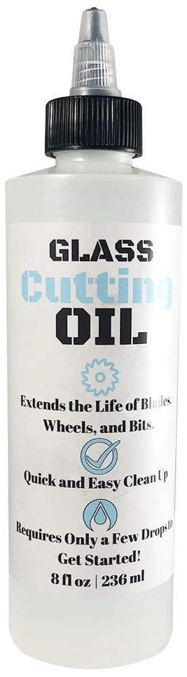 Main image of Premium Glass Cutting Oil (8 oz) Specially Formulated for Use with Any Glass Cutter Tool - Glass Cutter Oil for Glass Drill Bit, Mirror Cutting Tool, Tile Cutter & Glass Cutting Tools