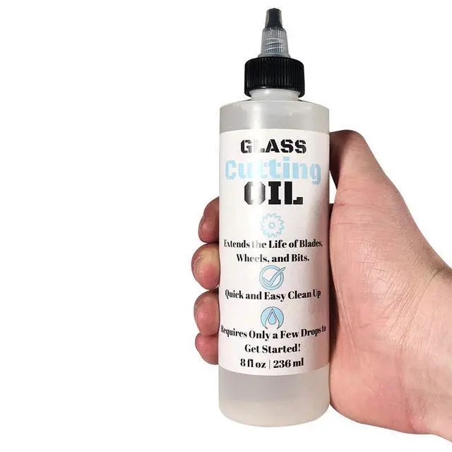 Alt view image 3 of 3 - Premium Glass Cutting Oil (8 oz) Specially Formulated for Use with Any Glass Cutter Tool - Glass Cutter Oil for Glass Drill Bit, Mirror Cutting Tool, Tile Cutter & Glass Cutting Tools