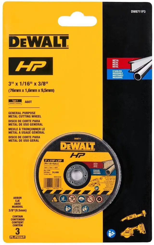 Main image of 3IN Bonded Cutting Wheel 3PACK (DW8711P3)
