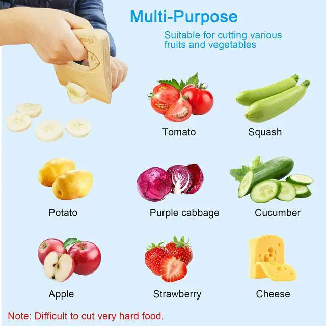 Alt view image 4 of 6 - Wooden Kids Knife for Real Cooking, Montessori Toddler Kitchen Tools | Gift for Kids, Safe Knife for Veggies Fruits, Cute Fish-Shape, Montessori-Inspired Learning, Develop Hands-On Skills, Ages 2+
