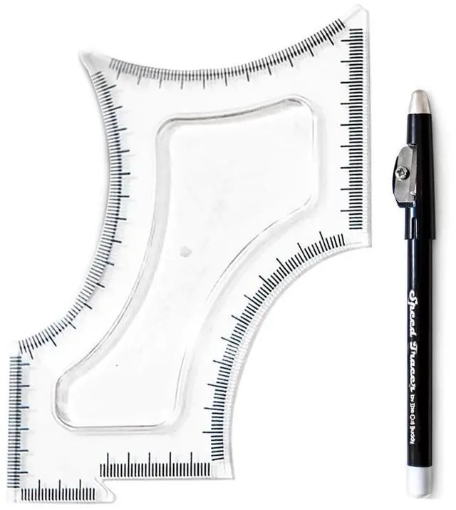 Main image of Original Shaping Tool, Clear Beard and Hairline Template with Bonus Tracer Pencil, As Seen on Shark Tank