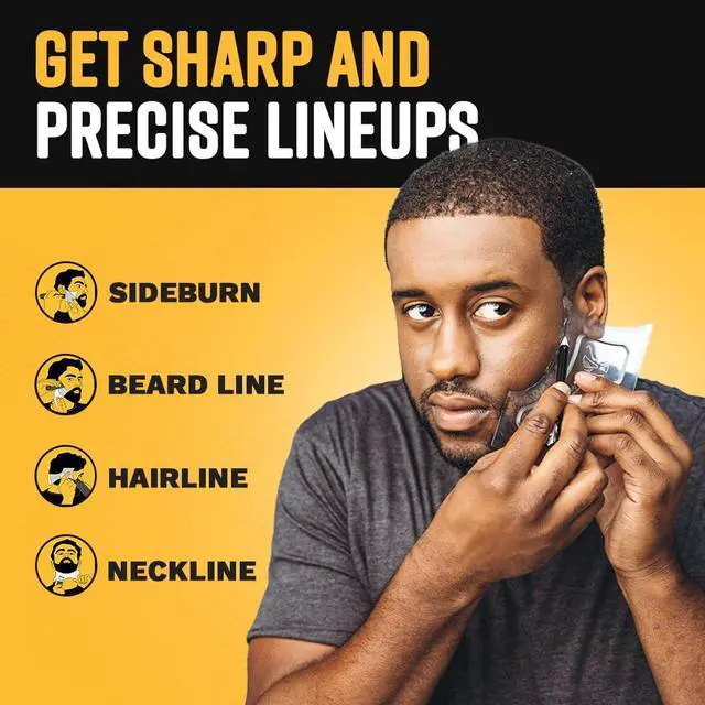 Alt view image 4 of 7 - Original Shaping Tool, Clear Beard and Hairline Template with Bonus Tracer Pencil, As Seen on Shark Tank