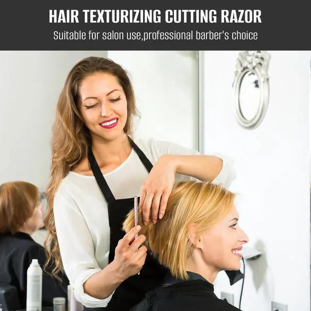 Alt view image 5 of 6 - Hair Razors for Cutting Hair, Professional Styling Texturizing Razor, Stainless Steel Thinning Razor Kit with 10 Replacement Blades, Premium Texture Cutting Razor for Salon and Home