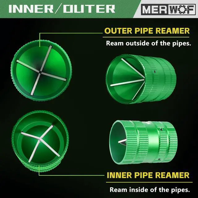 Alt view image 3 of 5 - Pipe Reamer, Inner/Outer Pipe Deburring Tool for 1/4 to 1-5/8 Tubing | Copper PVC Aluminum Tube Cleaner Plumbing Tools