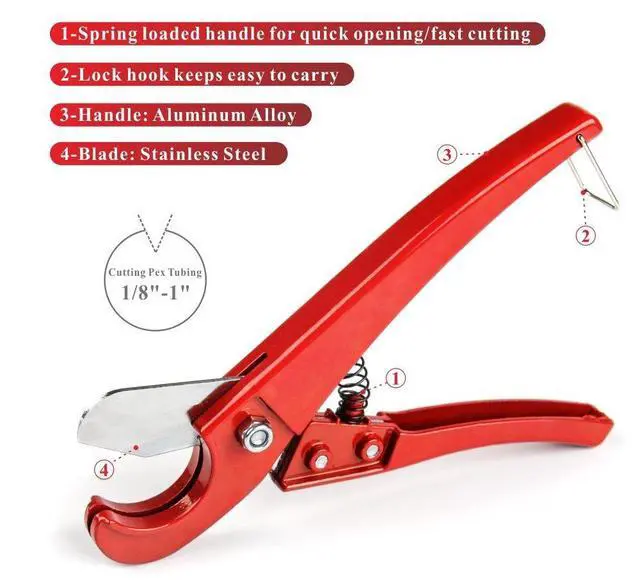 Alt view image 3 of 7 - iCrimp PEX Pipe Cutters Tool for Cutting 1/8"-1" PEX Tubings, NOT for PVC Pipes