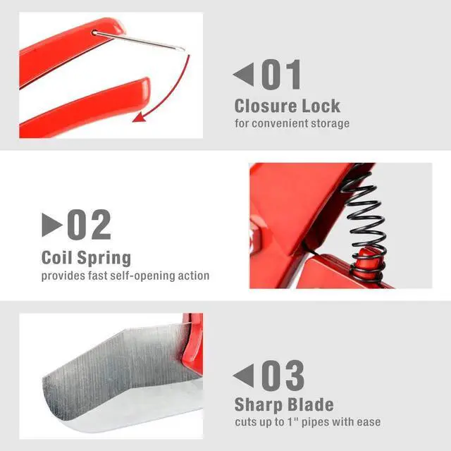 Alt view image 4 of 7 - iCrimp PEX Pipe Cutters Tool for Cutting 1/8"-1" PEX Tubings, NOT for PVC Pipes