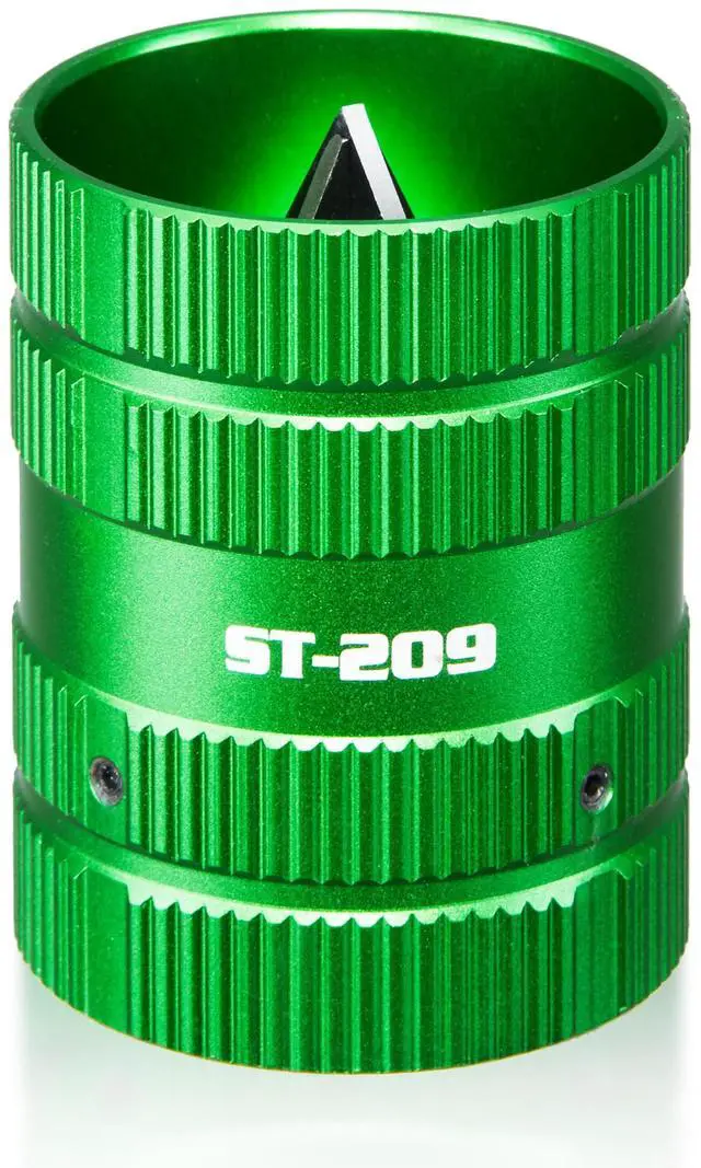 Main image of Inner/Outer Pipe Reamer, 1/4 to 1-5/8", Green-4 Blades | Tube Deburring Tool, Deburrs and Chamfers Copper, Brass, Aluminum, PVC, PPR Tubing