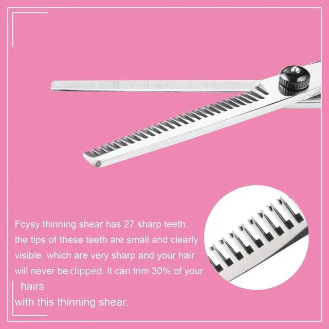 Alt view image 3 of 7 - Hair Cutting Scissors Thinning Shears- Professional Barber Sharp Hair Scissors Hairdressing Shears Kit with Haircut Accessories in Leather Case for Cutting Styling Hair for Women Men Pet- 7 Pcs