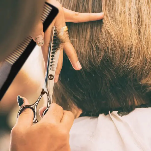 Alt view image 7 of 7 - Hair Cutting Scissors Thinning Shears- Professional Barber Sharp Hair Scissors Hairdressing Shears Kit with Haircut Accessories in Leather Case for Cutting Styling Hair for Women Men Pet- 7 Pcs
