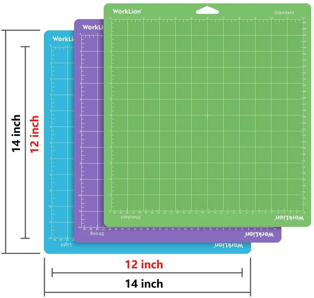 Alt view image 4 of 6 - Cutting Mat 12x12 Compatible with Maker/Maker 3/Maker 4/Air 2/Explore 3/4, Variety StickyStandard,Light,Strong) Vinyl Mat(3Pack) Accessories