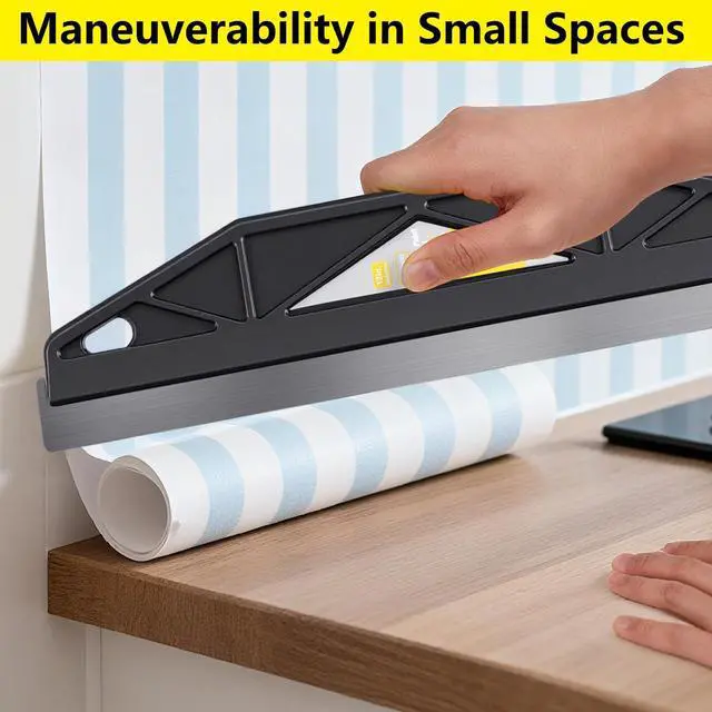 Alt view image 3 of 7 - 12-Inch Paint Edger & Trim Guard, Stainless Steel Straight Edge Tool | Painters Tape Alternative, Creates Crisp, Clean Pro-Grade Lines On Walls & Ceilings