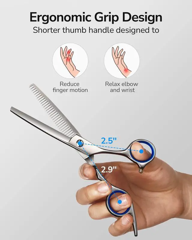 Alt view image 3 of 7 - Hair Thinning Scissors ULG Professional Barbers Texturizing Teeth Shears for Hairdressing, Salon and Home Use Thinning Shears for Hair Cutting, Made of Japanese Stainless Steel, 6.5 inch
