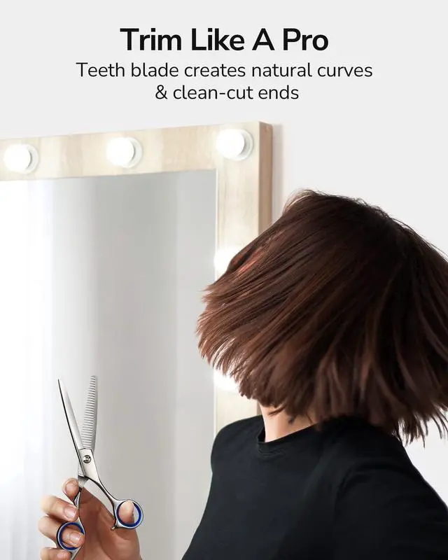 Alt view image 5 of 7 - Hair Thinning Scissors ULG Professional Barbers Texturizing Teeth Shears for Hairdressing, Salon and Home Use Thinning Shears for Hair Cutting, Made of Japanese Stainless Steel, 6.5 inch