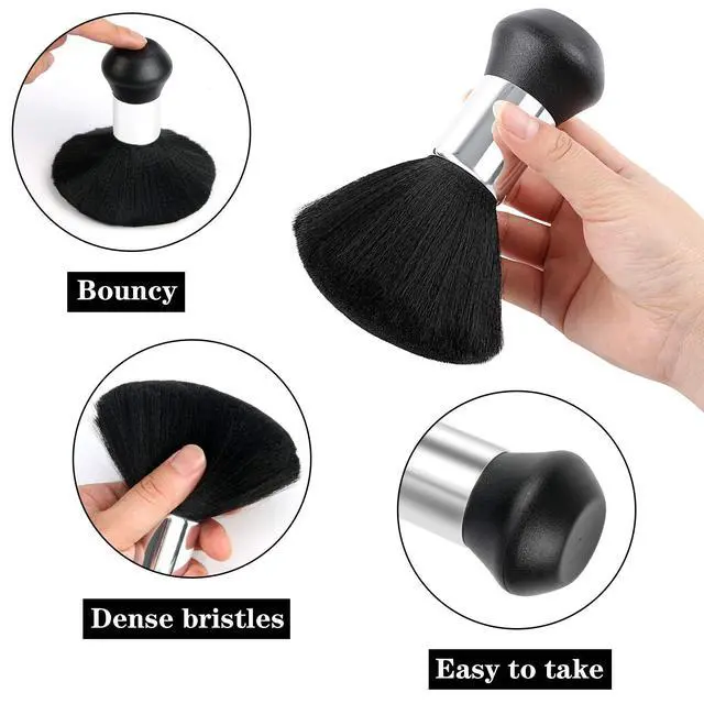 Alt view image 4 of 7 - Barber Cape Professional Hair Cutting Cape with Neck Duster Brush | Full Coverage Haircut Apron for Adults, 47x56 inches, Adjustable Neckline, Keep Clothes Clean Dry, Home Salon Barber Supplies