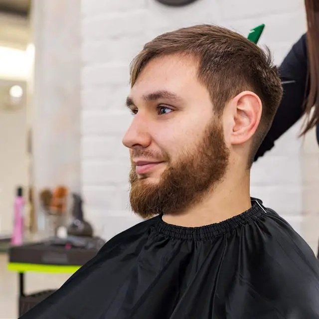 Alt view image 7 of 7 - Barber Cape Professional Hair Cutting Cape with Neck Duster Brush | Full Coverage Haircut Apron for Adults, 47x56 inches, Adjustable Neckline, Keep Clothes Clean Dry, Home Salon Barber Supplies