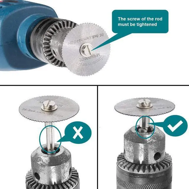 Alt view image 6 of 7 - 8Pcs Rotary Drill Saw Blades Compatible with Dremel | HSS Circular Saw Blades with 1/8" Shank Rotary Tool Cutting Wheel Discs for Wood Plastic Metal (Power tools are not included)
