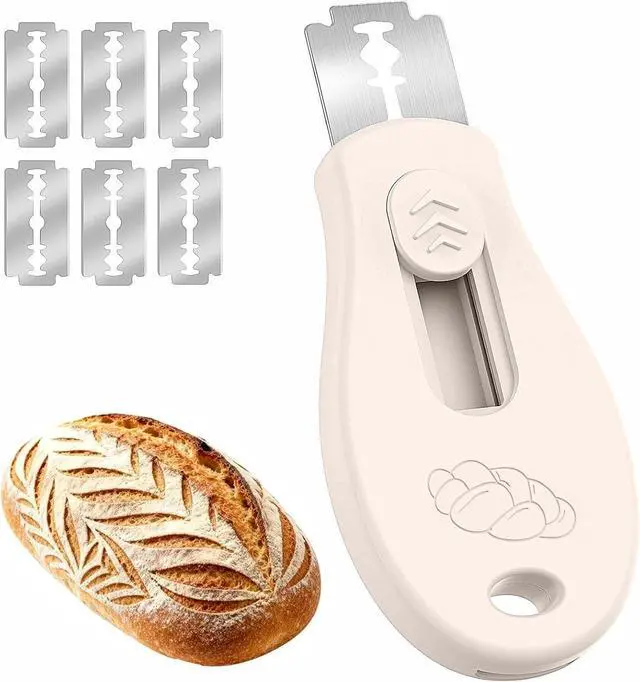 Main image of Bread Lame Sourdough Scoring Tool, Extractable & Magnetic Bread Scoring Tool, Scoring Knife for Bread Baking, Bread Razor for Homemade Bread, Sourdough Scorer Tool, Includes 5 Razor Blades-Beige