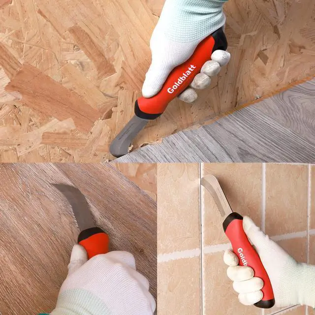 Alt view image 6 of 7 - Heavy Duty Carpet Knife, Linoleum Cutter & Hook Knife for Roofing | Stainless Steel, Serrated Blade, Vinyl Tile Work, Drywall Cutting, Wallpaper Trimming, Sod Trimming