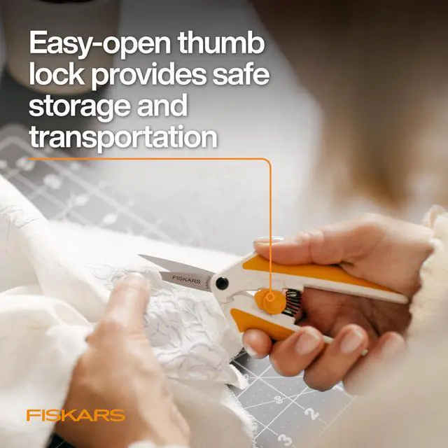 Alt view image 5 of 7 - 6" Easy Action Micro-Tip Scissors, Sewing, Arts & Crafts Tools | No. 5 Precision Cutting Stainless Steel Blades, SoftGrip Handles for Comfort, Spring-Assisted Handle Reduces Hand Fatigue