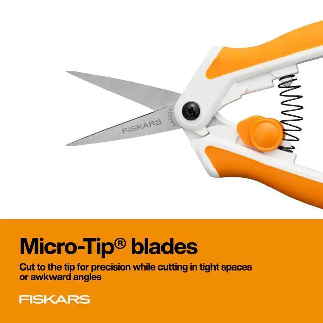 Alt view image 7 of 7 - 6" Easy Action Micro-Tip Scissors, Sewing, Arts & Crafts Tools | No. 5 Precision Cutting Stainless Steel Blades, SoftGrip Handles for Comfort, Spring-Assisted Handle Reduces Hand Fatigue