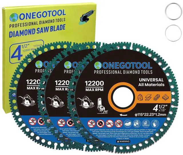 Main image of 4-1/2 inch Indestructible Cutting Discs for Angle Grinder 7/8" Blades Cut Off Wheels Diamond Tool Metal rebar Porcelain Tile Granite Marble Smooth Cutter (3pcs)