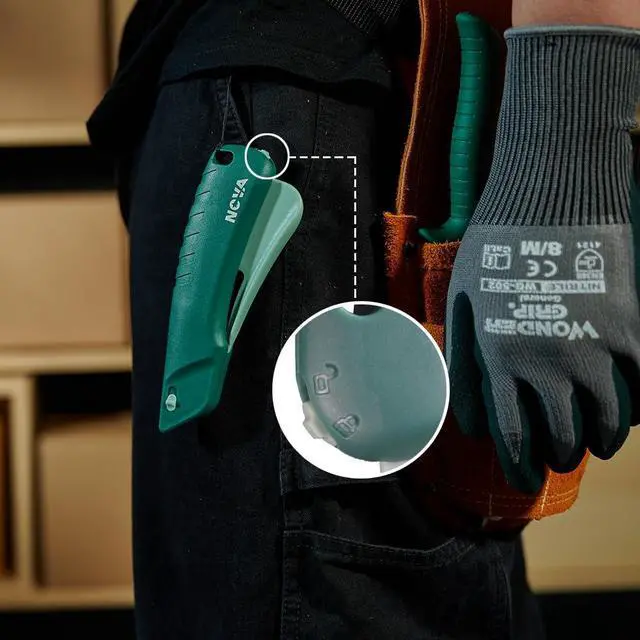 Alt view image 2 of 6 - Self retracting Squeeze Trigger Knife, Heavy Duty Box cutter, Utility Knife, Ambidextrous Design, Replaceable and Durable Blade, Ideal for cutting Boxes