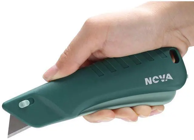 Alt view image 6 of 6 - Self retracting Squeeze Trigger Knife, Heavy Duty Box cutter, Utility Knife, Ambidextrous Design, Replaceable and Durable Blade, Ideal for cutting Boxes