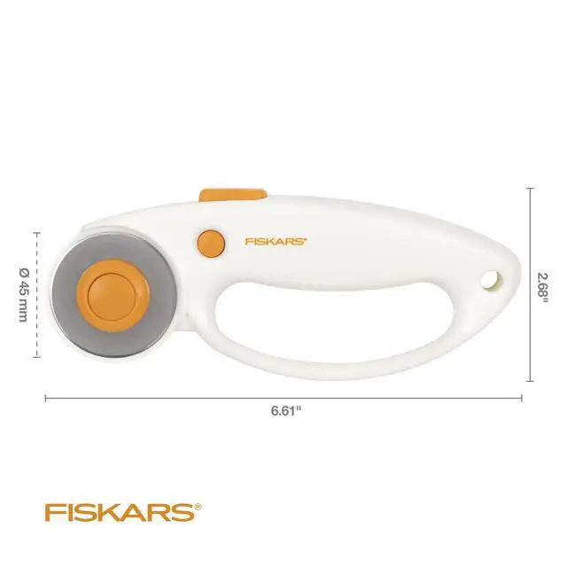 Alt view image 5 of 7 - 45mm Loop Rotary Cutter for Fabric, Arts, Crafts, Sewing | Premium Steel Blade for Precise Cuts, Ergonomic Loop Handle Improves Control, Quick-Change Blade Design, Quilting Supplies