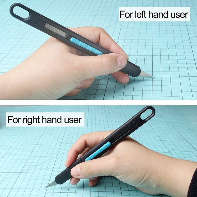Alt view image 6 of 6 - Precision Craft & Hobby Knife, Premium Safety Cutter for Trimming, Vinyl Weeding and Art, Innovative Flat Design for a Better Use, Retractable #11 Fine Point Blade, Super Slim and Safe