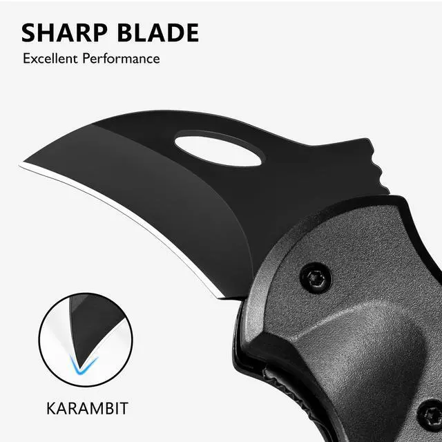 Alt view image 2 of 7 - BIRD 3 Pack Small Pocket Knife Gifts for Men | 1.3'' Mini Box Cutter EDC Gadgets, Cool Stocking Stuffers Birthday & Christmas Gift for Him (BLACK*3)