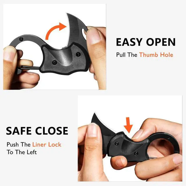 Alt view image 4 of 7 - BIRD 3 Pack Small Pocket Knife Gifts for Men | 1.3'' Mini Box Cutter EDC Gadgets, Cool Stocking Stuffers Birthday & Christmas Gift for Him (BLACK*3)