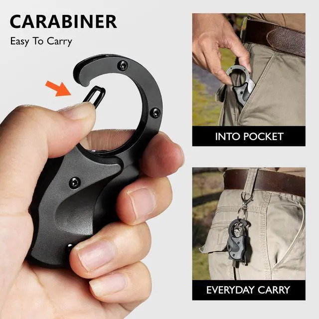 Alt view image 5 of 7 - BIRD 3 Pack Small Pocket Knife Gifts for Men | 1.3'' Mini Box Cutter EDC Gadgets, Cool Stocking Stuffers Birthday & Christmas Gift for Him (BLACK*3)