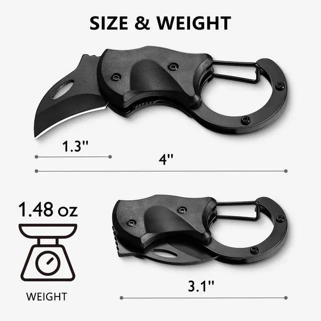 Alt view image 7 of 7 - BIRD 3 Pack Small Pocket Knife Gifts for Men | 1.3'' Mini Box Cutter EDC Gadgets, Cool Stocking Stuffers Birthday & Christmas Gift for Him (BLACK*3)