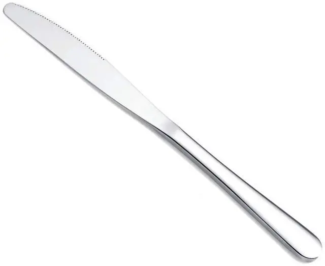 Main image of Dinner Knives Set Of 6, Stainless Steel Shiny Mirror Dinner Knife, Butter Knife Spreader Table Knives Sturdy And Dishwasher Safe