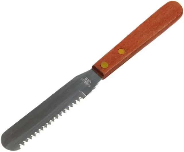 Main image of Select Stainless Steel Cut and Spread Knife, 4 inch blade 8 inches in length, Wood Handled