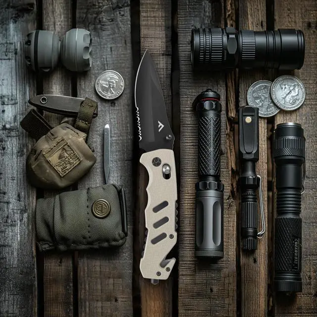 Alt view image 5 of 7 - Folding Pocket Knife with Clip, Glass Breaker and Seatbelt Cutter | Survival Knife, for Emergency Rescue Situations, EDC Knife, for Tactical, Hunting, Camping, Outdoor, Unique Gifts for Father