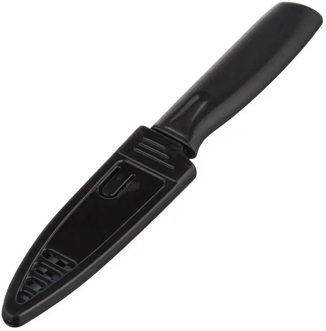 Main image of Non-Stick Paring Knife with ABS Sheath, 4 Inch, Black, 1 Pack