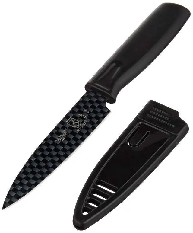 Alt view image 2 of 4 - Non-Stick Paring Knife with ABS Sheath, 4 Inch, Black, 1 Pack