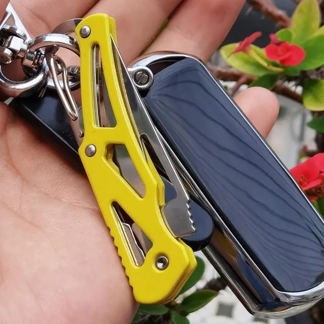 Alt view image 2 of 6 - 6Pcs Pocket Knives, Stainless Steel Folding Knife with Clip (6 Colors) | Compact size, Lightweight, Portable for camping, hiking & outdoor activities, Multicolor