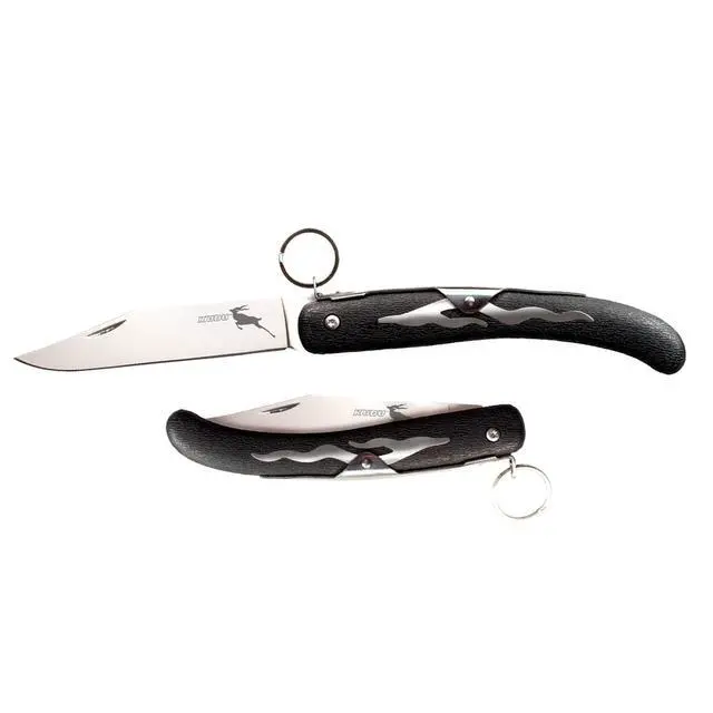 Alt view image 2 of 7 - Kudu 4.25" 5Cr15MoV Steel Clip Point Razor-Sharp Blade 5.75" Zy-Ex Handle Everyday Carry Folding Knife w/Ring Lock