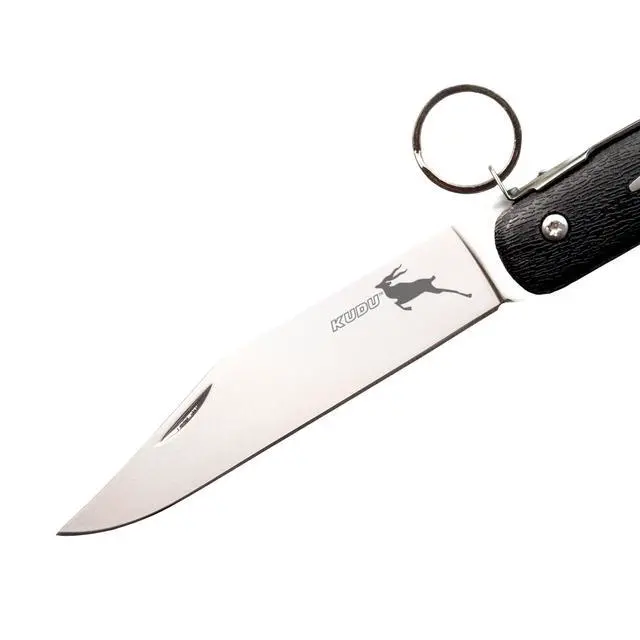 Alt view image 3 of 7 - Kudu 4.25" 5Cr15MoV Steel Clip Point Razor-Sharp Blade 5.75" Zy-Ex Handle Everyday Carry Folding Knife w/Ring Lock