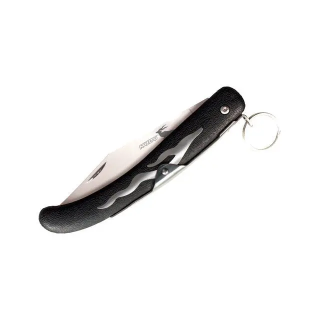 Alt view image 4 of 7 - Kudu 4.25" 5Cr15MoV Steel Clip Point Razor-Sharp Blade 5.75" Zy-Ex Handle Everyday Carry Folding Knife w/Ring Lock