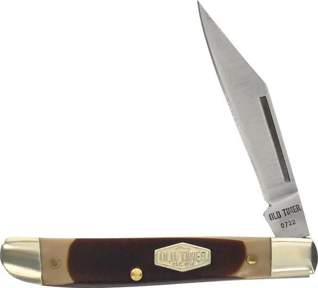 Main image of 12OT Pal Traditional Folding Pocket Knife with 2.2in High Carbon Stainless Steel Blade, Sawcut Handle, and Convenient Size for EDC, Whittling, Camping, Hunting, General Use, and Outdoors