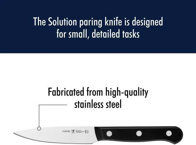Alt view image 2 of 7 - Solution 4-Inch Paring Knife, Razor-Sharp, German Engineered | Informed by 100+ Years of Mastery. Dishwasher safe, Comfortable Grip. Great for Peeling, Coring and Slicing.
