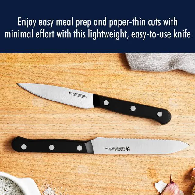 Alt view image 5 of 7 - Solution 4-Inch Paring Knife, Razor-Sharp, German Engineered | Informed by 100+ Years of Mastery. Dishwasher safe, Comfortable Grip. Great for Peeling, Coring and Slicing.