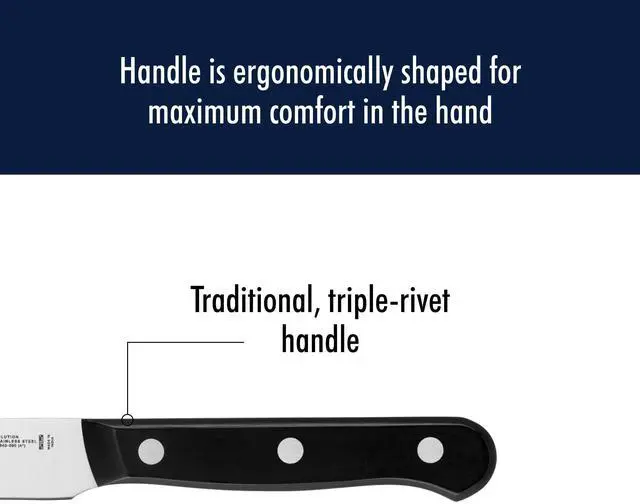 Alt view image 6 of 7 - Solution 4-Inch Paring Knife, Razor-Sharp, German Engineered | Informed by 100+ Years of Mastery. Dishwasher safe, Comfortable Grip. Great for Peeling, Coring and Slicing.
